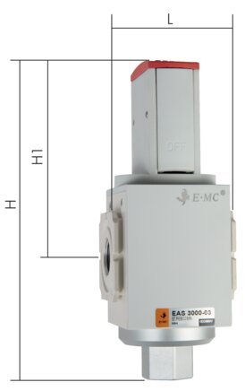 Exemplary representation: Shut-off valve for Eco-Line maintenance devices