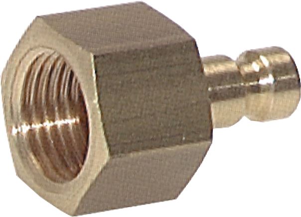 Exemplary representation: Coupling plug with female thread, brass