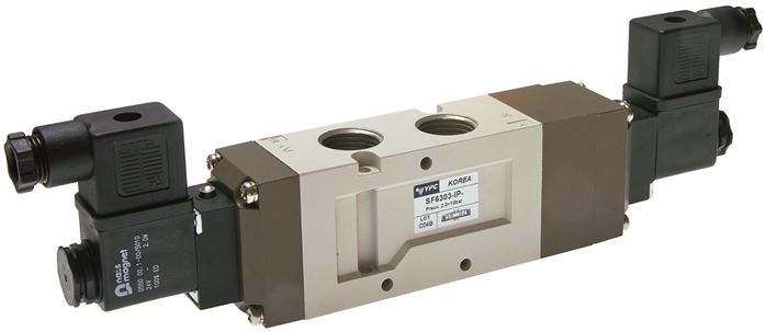 Exemplary representation: 5/2-way solenoid pulse valve