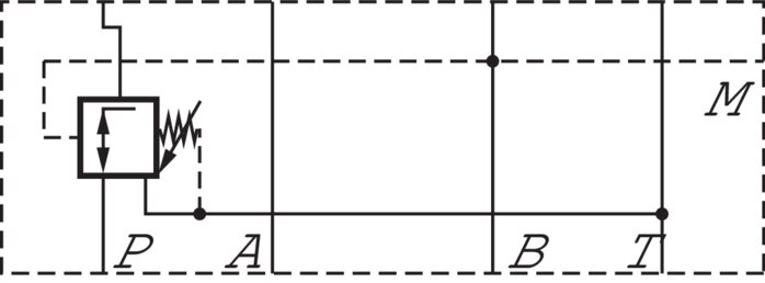 Schematic symbol: Pressure regulating valve (B)