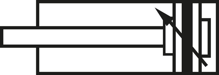 Schematic symbol: adjustable end position damping